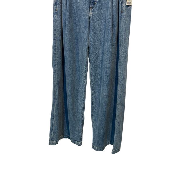 AGOLDE WOMENS 31 ELLIS TROUSER HIGH RISE ANKLE WIDE JEANS BAFFLE BLUE NEW - Picture 7 of 13